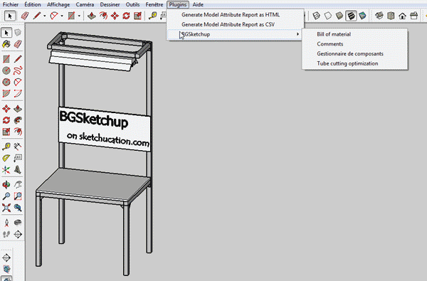 Bill of material(材料清單)草圖大師插件